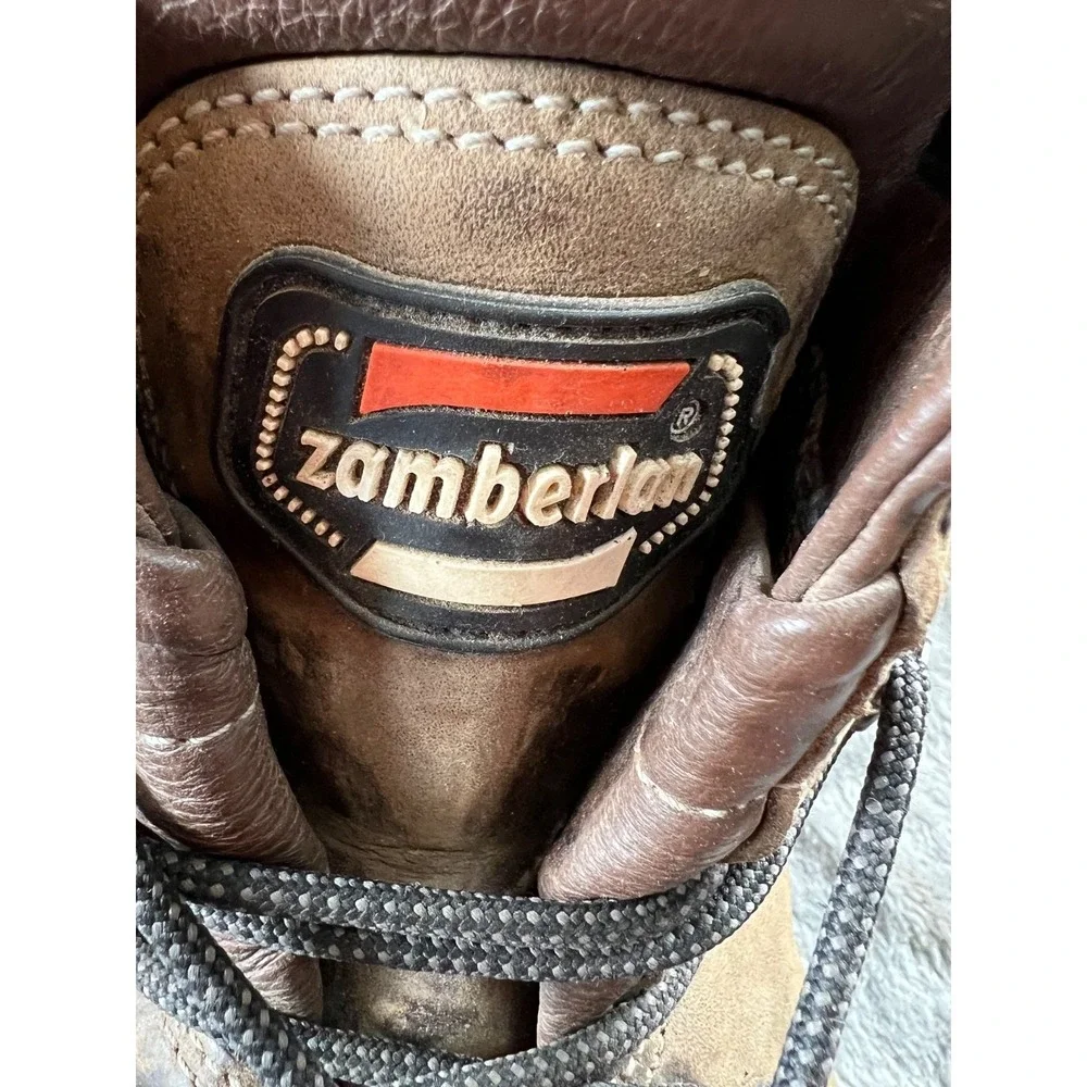 Zamberlan Civetta GTX Boots Mens 14 Goretex Brown Leather Mid Ankle Vibram Italy